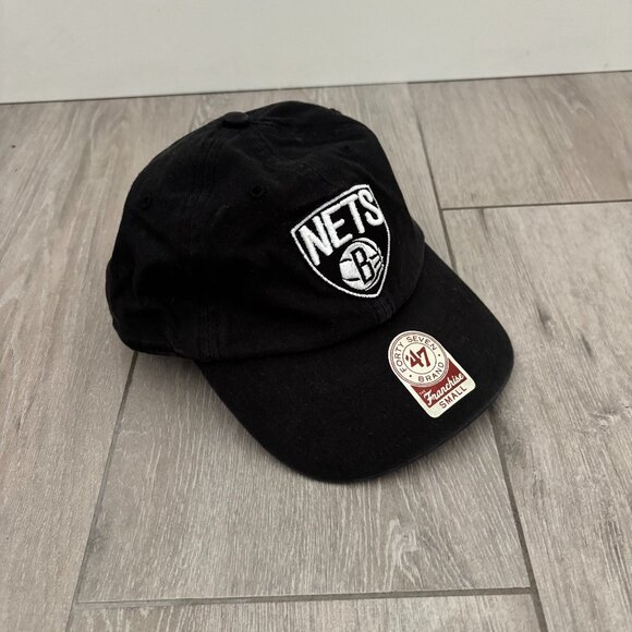 Men's Brooklyn Nets '47 Black Fitted Cap - Picture 1 of 5